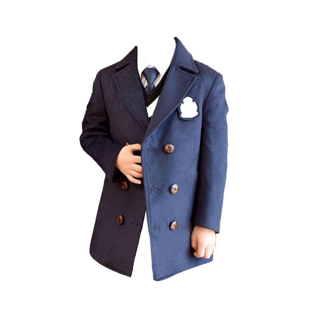 Long Designer School Blazer Navy Blue